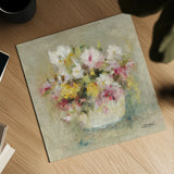 Mini Summer Garden Bouquet IV by Cheri Blum. Shown as a detailed flat fine art print, highlighting archival giclee quality. Available as an archival giclee rolled canvas, fine art paper, or poster print. SKU 90762a.