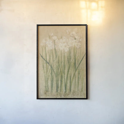 Narcissus by Cheri Blum. shown as a paper print in a black flame. Available as a archival giclee rolled canvas, fine art paper, or poster print. SKU 6800h.