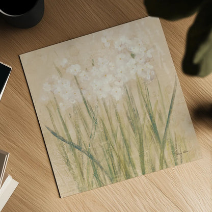 Narcissus Square by Cheri Blum. Shown as a detailed flat fine art print, highlighting archival giclee quality. Available as an archival giclee rolled canvas, fine art paper, or poster print. SKU 62413a.