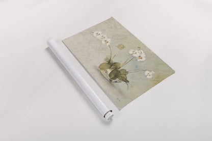 Orchids in a Chinese Bowl by Cheri Blum. shown as a rolled paper print. Available as archival giclee rolled canvas, fine art paper, or poster print. SKU 7110i.