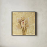 Petite Orchid II by Cheri Blum. Shown in a sleek black glass frame for a contemporary gallery look. Available as an archival giclee rolled canvas, fine art paper, or poster print. SKU 7187a.