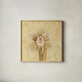 Petite Orchid II by Cheri Blum. Shown in a natural wood glass frame for a timeless modern aesthetic. Available as an archival giclee rolled canvas, fine art paper, or poster print. SKU 7187a.