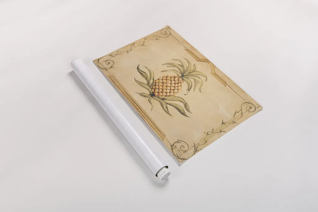Pineapple by Cheri Blum. shown as a rolled paper print. Available as archival giclee rolled canvas, fine art paper, or poster print. SKU 90759i.
