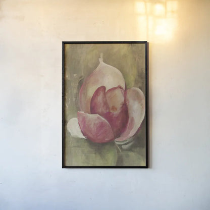Pink Blossom Crop by Cheri Blum. shown as a paper print in a black flame. Available as a archival giclee rolled canvas, fine art paper, or poster print. SKU 90129h.