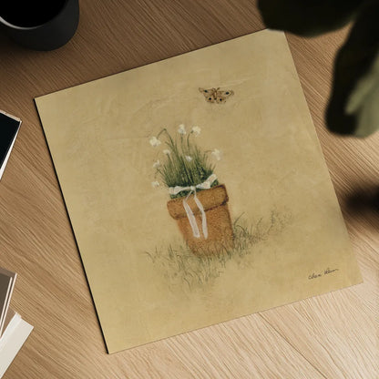 Potted Flowers by Cheri Blum. Shown as a detailed flat fine art print, highlighting archival giclee quality. Available as an archival giclee rolled canvas, fine art paper, or poster print. SKU 89469a.