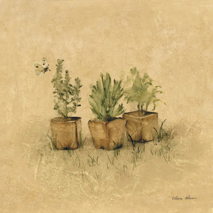 Potted Plants by Cheri Blum. SKU 89470a. Archival Giclee Fine art print for wall decor.