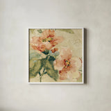 Provence Rose Crop I by Cheri Blum. Shown in a crisp white glass frame for a clean and minimalist style. Available as an archival giclee rolled canvas, fine art paper, or poster print. SKU 90753a.