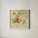 Provence Rose I by Cheri Blum. Shown in a crisp white glass frame for a clean and minimalist style. Available as an archival giclee rolled canvas, fine art paper, or poster print. SKU 8219a.
