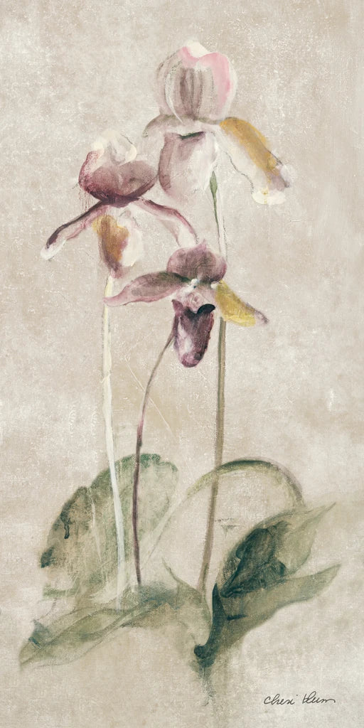 Purple Dancing Orchid Panel III by Cheri Blum