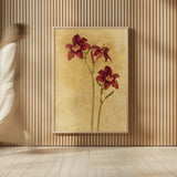 Red Day Lily by Cheri Blum. shown as over sized large wall art. Available as an archival giclee rolled canvas, fine art paper, or poster print. SKU 7539h.