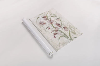 Red Field Flowers Crop by Cheri Blum. shown as a rolled paper print. Available as archival giclee rolled canvas, fine art paper, or poster print. SKU 88535h.