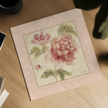 Rose Acanthus I by Cheri Blum. Shown as a detailed flat fine art print, highlighting archival giclee quality. Available as an archival giclee rolled canvas, fine art paper, or poster print. SKU 8111a.