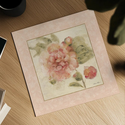 Rose Acanthus II by Cheri Blum. Shown as a detailed flat fine art print, highlighting archival giclee quality. Available as an archival giclee rolled canvas, fine art paper, or poster print. SKU 8112a.