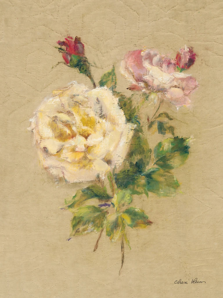 Roses on Quilt I by Cheri Blum