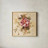 Spring Roses I by Cheri Blum. Shown in a natural wood glass frame for a timeless modern aesthetic. Available as an archival giclee rolled canvas, fine art paper, or poster print. SKU 7429a.