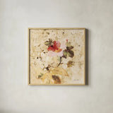 Spring Roses IV by Cheri Blum. Shown in a natural wood glass frame for a timeless modern aesthetic. Available as an archival giclee rolled canvas, fine art paper, or poster print. SKU 7432a.