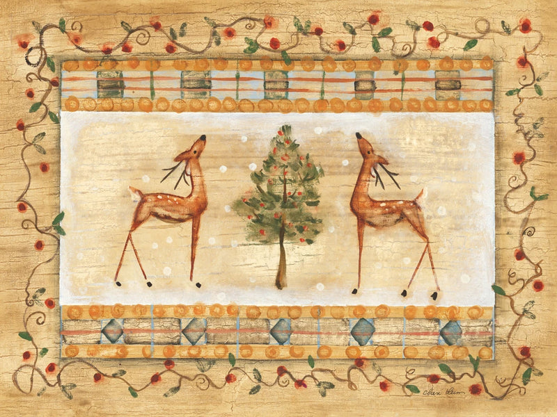 Standing Deer with Tree by Cheri Blum