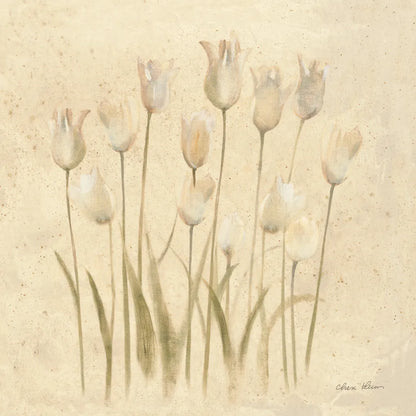 Stems of White Tulips by Cheri Blum. SKU 7298a. Archival Giclee Fine art print for wall decor.