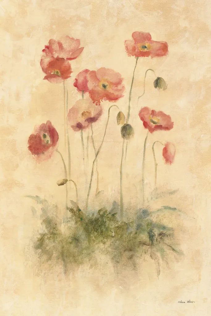 Sunshine Poppies by Cheri Blum. SKU 7046h. Archival Giclee Fine art print for wall decor.