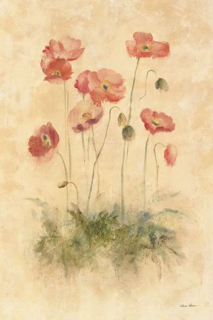 Sunshine Poppies by Cheri Blum. SKU 7046h. Archival Giclee Fine art print for wall decor.
