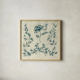 Swedish Tile I by Cheri Blum. Shown in a natural wood glass frame for a timeless modern aesthetic. Available as an archival giclee rolled canvas, fine art paper, or poster print. SKU 26607a.