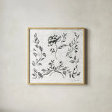 Swedish Tile I BW by Cheri Blum. Shown in a natural wood glass frame for a timeless modern aesthetic. Available as an archival giclee rolled canvas, fine art paper, or poster print. SKU 90541a.