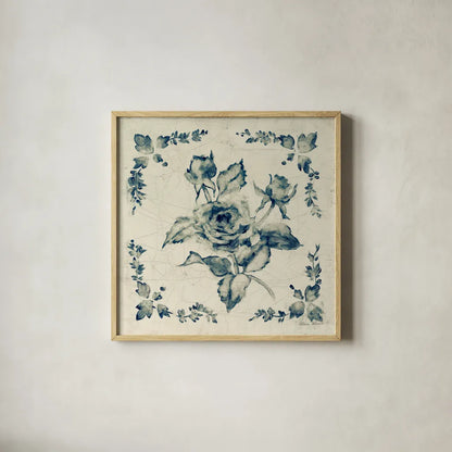 Swedish Tile II by Cheri Blum. Shown in a natural wood glass frame for a timeless modern aesthetic. Available as an archival giclee rolled canvas, fine art paper, or poster print. SKU 26608a.