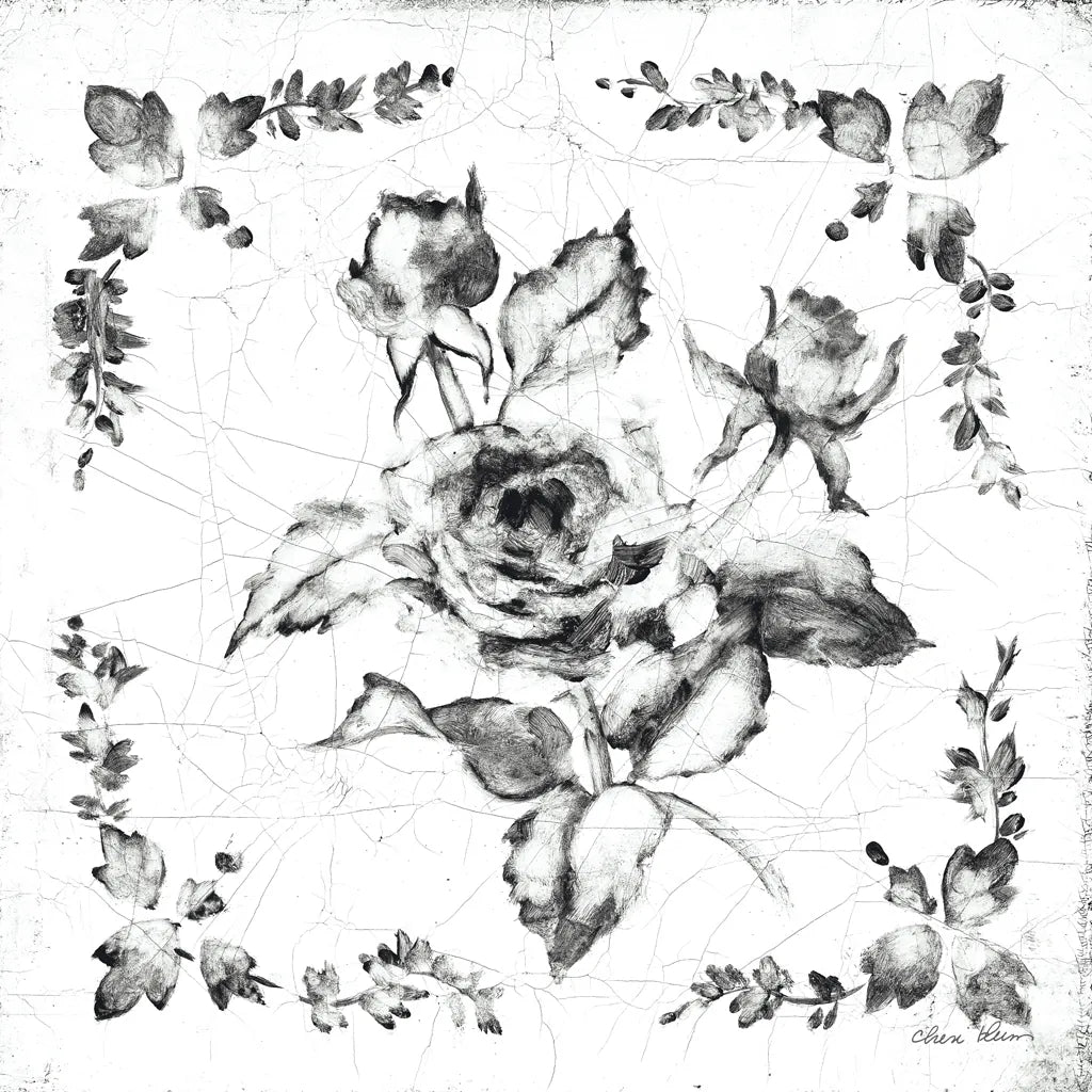 Swedish Tile II BW by Cheri Blum. SKU 90542a. Archival Giclee Fine art print for wall decor.