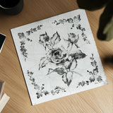 Swedish Tile II BW by Cheri Blum. Shown as a detailed flat fine art print, highlighting archival giclee quality. Available as an archival giclee rolled canvas, fine art paper, or poster print. SKU 90542a.