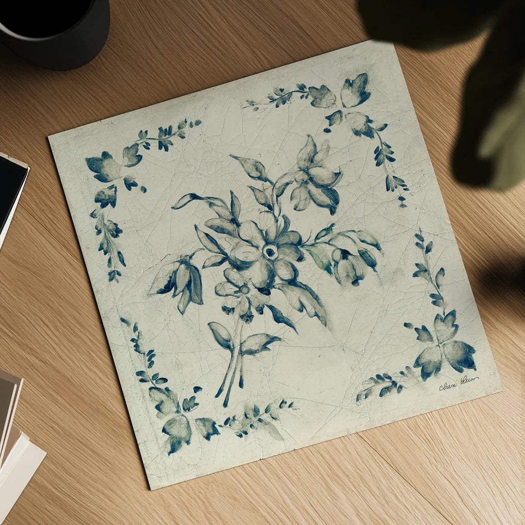 Swedish Tile III by Cheri Blum. Shown as a detailed flat fine art print, highlighting archival giclee quality. Available as an archival giclee rolled canvas, fine art paper, or poster print. SKU 26609a.