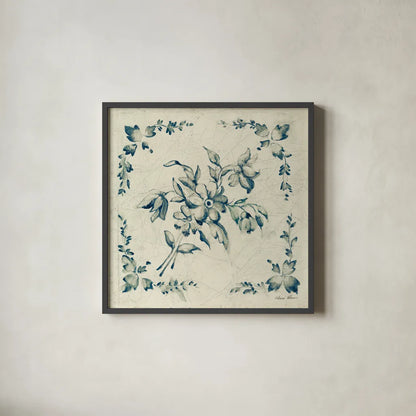 Swedish Tile III by Cheri Blum. Shown in a sleek black glass frame for a contemporary gallery look. Available as an archival giclee rolled canvas, fine art paper, or poster print. SKU 26609a.