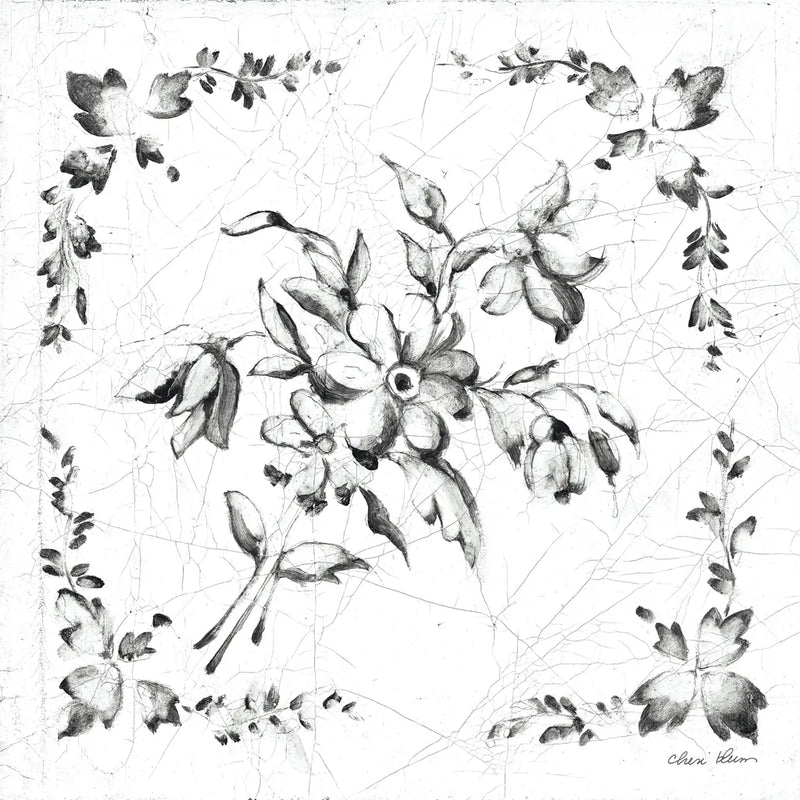 Swedish Tile III BW by Cheri Blum. SKU 90543a. Archival Giclee Fine art print for wall decor.