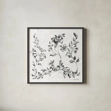 Swedish Tile IV BW by Cheri Blum. Shown in a sleek black glass frame for a contemporary gallery look. Available as an archival giclee rolled canvas, fine art paper, or poster print. SKU 90544a.