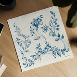 Swedish Tile IV Blue by Cheri Blum. Shown as a detailed flat fine art print, highlighting archival giclee quality. Available as an archival giclee rolled canvas, fine art paper, or poster print. SKU 90548a.