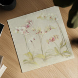 The Dance of the Orchids II by Cheri Blum. Shown as a detailed flat fine art print, highlighting archival giclee quality. Available as an archival giclee rolled canvas, fine art paper, or poster print. SKU 90392a.