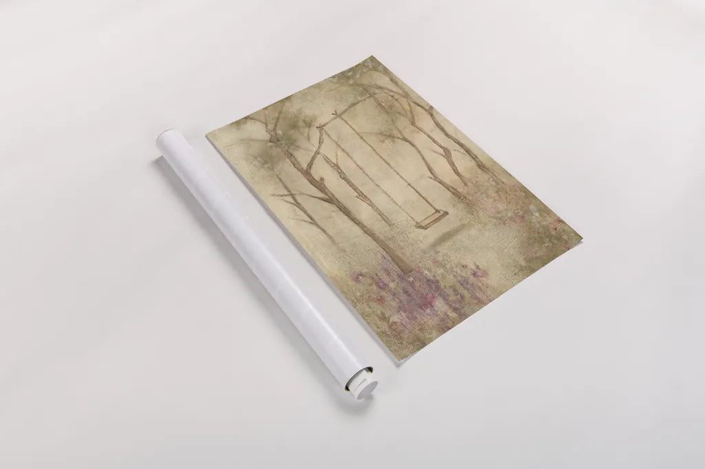 The Swing Crop by Cheri Blum. shown as a rolled paper print. Available as archival giclee rolled canvas, fine art paper, or poster print. SKU 88656h.