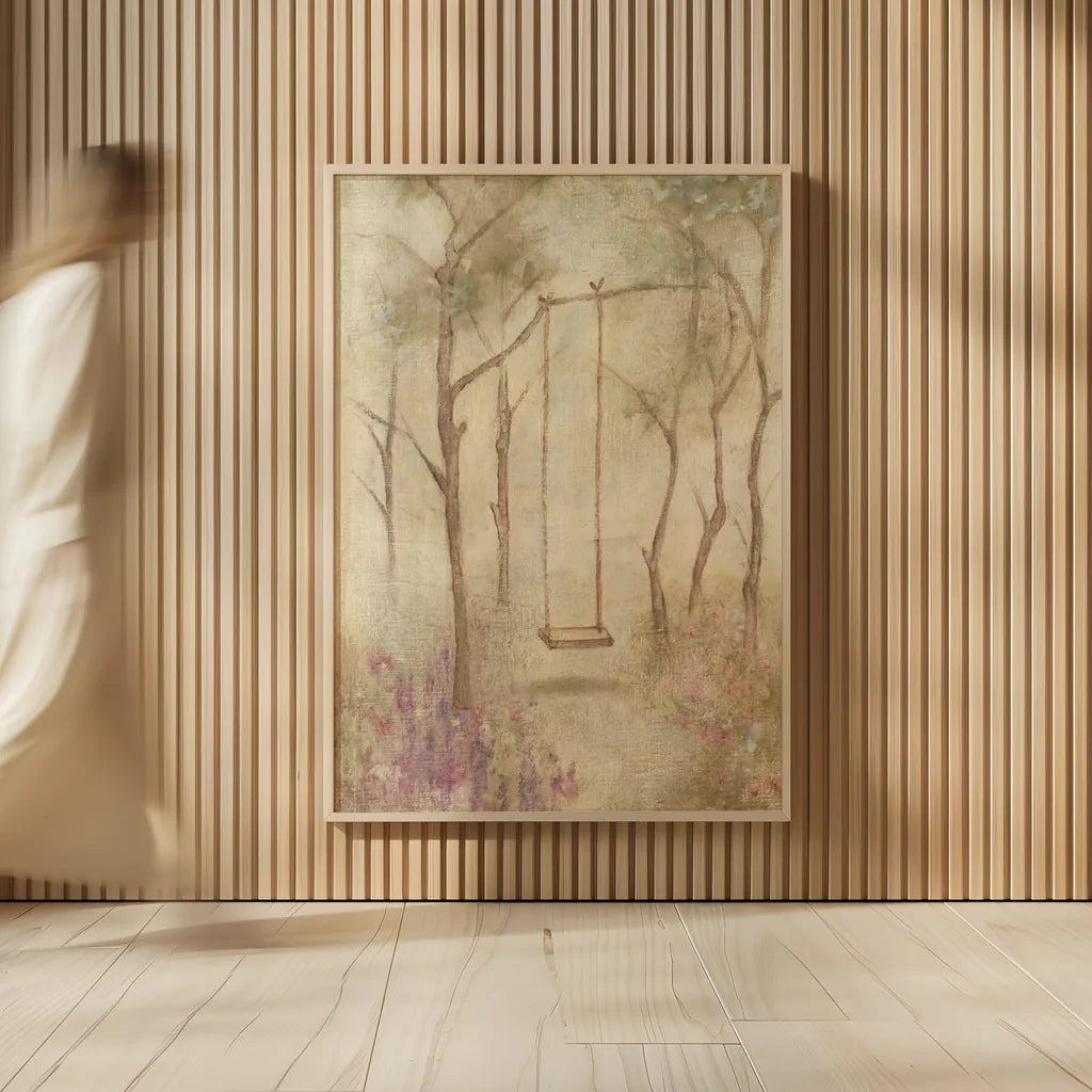 The Swing Crop by Cheri Blum. shown as over sized large wall art. Available as an archival giclee rolled canvas, fine art paper, or poster print. SKU 88656h.