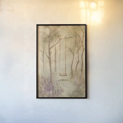 The Swing Crop by Cheri Blum. shown as a paper print in a black flame. Available as a archival giclee rolled canvas, fine art paper, or poster print. SKU 88656h.