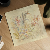 Tropical Square I by Cheri Blum. Shown as a detailed flat fine art print, highlighting archival giclee quality. Available as an archival giclee rolled canvas, fine art paper, or poster print. SKU 7254a.