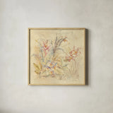 Tropical Square I by Cheri Blum. Shown in a natural wood glass frame for a timeless modern aesthetic. Available as an archival giclee rolled canvas, fine art paper, or poster print. SKU 7254a.