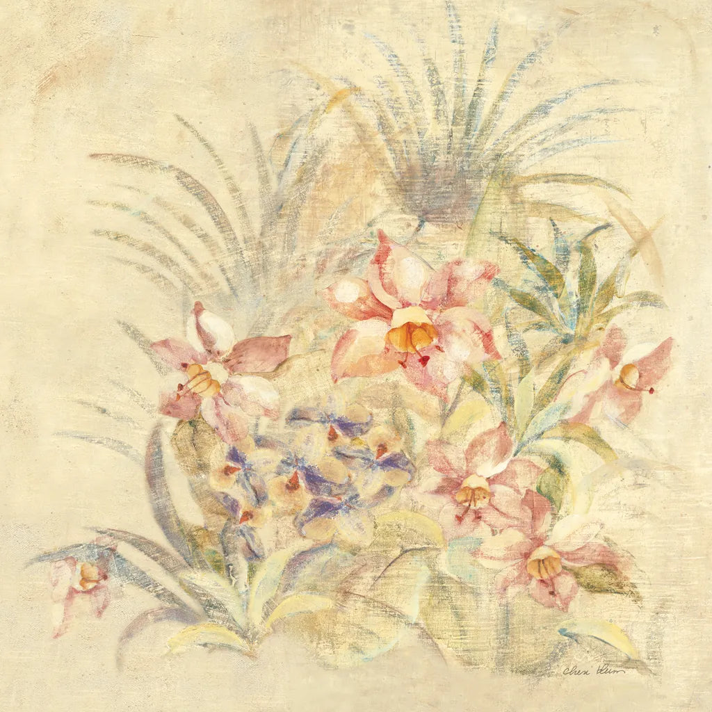 Tropical Square II by Cheri Blum. SKU 7255a. Archival Giclee Fine art print for wall decor.