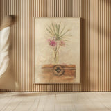 Trunk with Palm Frond by Cheri Blum. shown as over sized large wall art. Available as an archival giclee rolled canvas, fine art paper, or poster print. SKU 7185h.