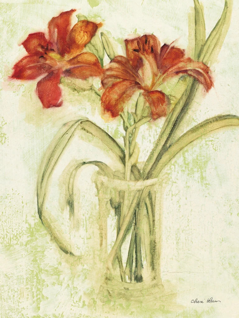 Vase of Day Lilies IV by Cheri Blum