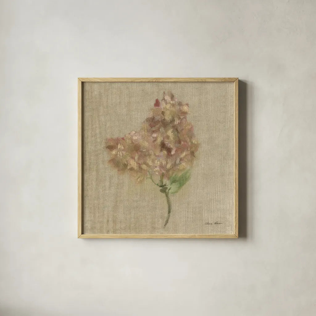 Velvet Lilac by Cheri Blum. Shown in a natural wood glass frame for a timeless modern aesthetic. Available as an archival giclee rolled canvas, fine art paper, or poster print. SKU 88659a.