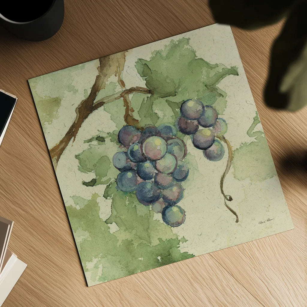 Vintage Cabernet by Cheri Blum. Shown as a detailed flat fine art print, highlighting archival giclee quality. Available as an archival giclee rolled canvas, fine art paper, or poster print. SKU 7586a.