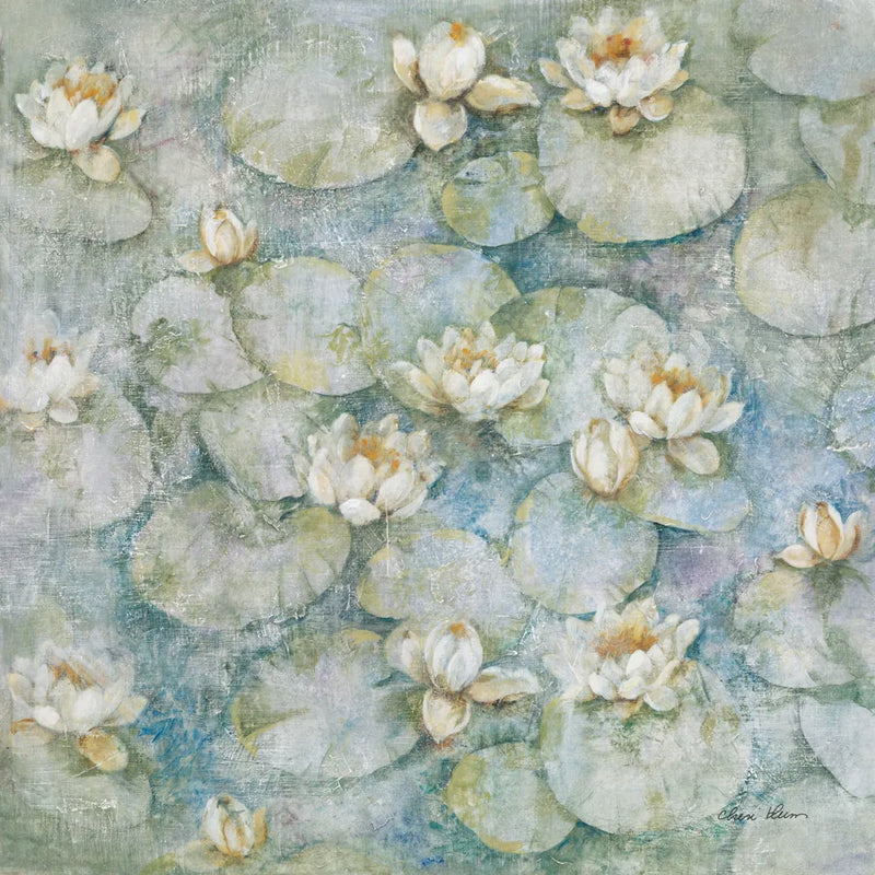 Water Lilies by Cheri Blum. SKU 90755a. Archival Giclee Fine art print for wall decor.