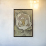 White Blossom Crop by Cheri Blum. shown as a paper print in a black flame. Available as a archival giclee rolled canvas, fine art paper, or poster print. SKU 90128h.