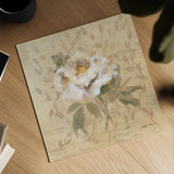 White Floral II by Cheri Blum. Shown as a detailed flat fine art print, highlighting archival giclee quality. Available as an archival giclee rolled canvas, fine art paper, or poster print. SKU 7257a.