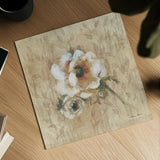 White Floral IV by Cheri Blum. Shown as a detailed flat fine art print, highlighting archival giclee quality. Available as an archival giclee rolled canvas, fine art paper, or poster print. SKU 7259a.