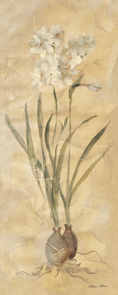 White Narcissus Panel by Cheri Blum